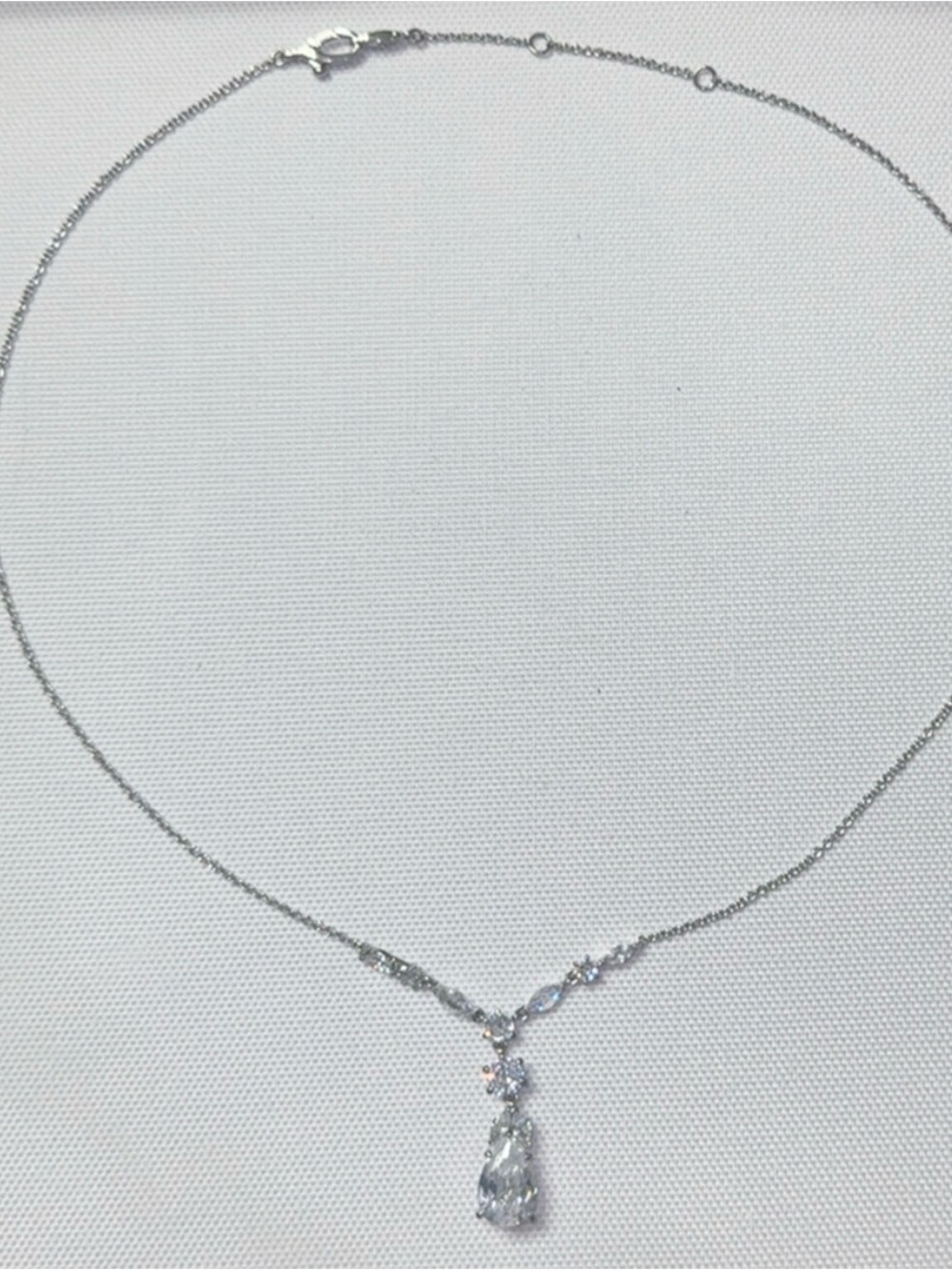 Eliot Danori Silver Teardrop CZ Pendant Necklace